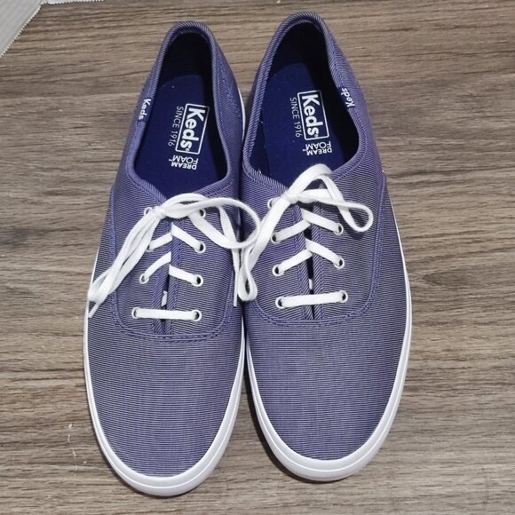 Keds Comfort Sneaker women's s sz 10 Purple stripes Streetwear Tennis Shoe - Picture 4 of 13